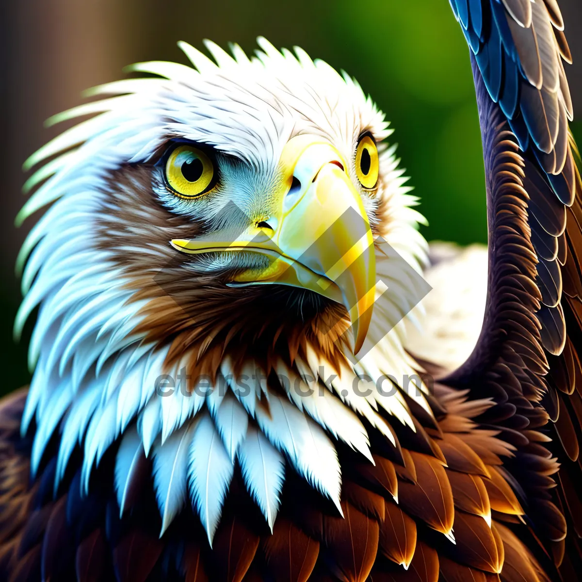 Picture of Wild Eagle with Bald Head and Piercing Eyes