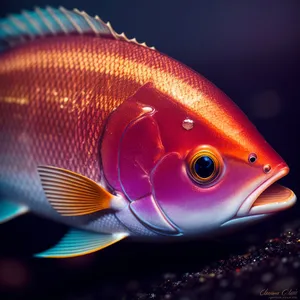 Colorful Tropical Aquarium Fish Swimming in Coral Reef