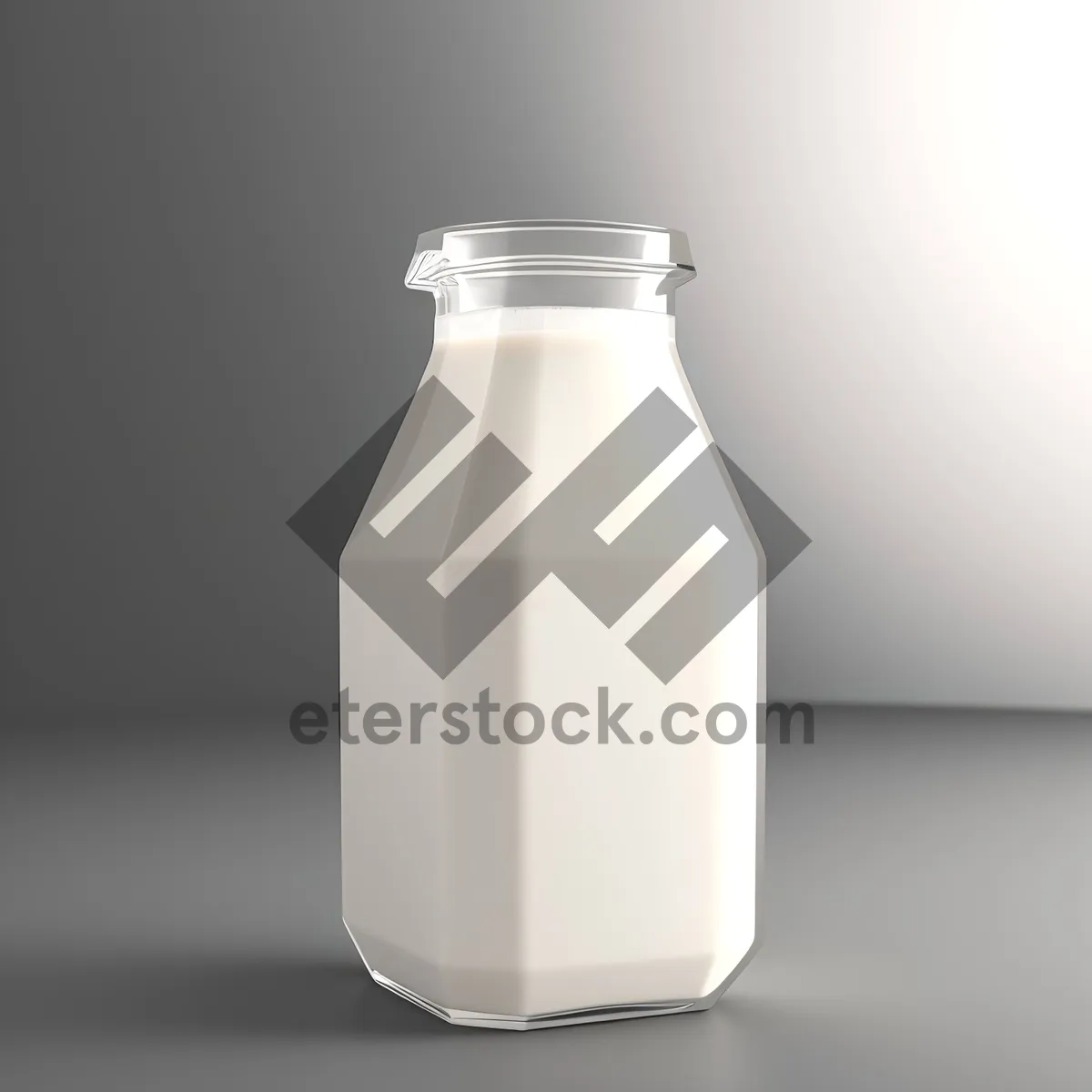 Picture of Fresh Glass Bottle of Healthy Milk