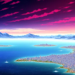 Sunset over the Tropical Ocean