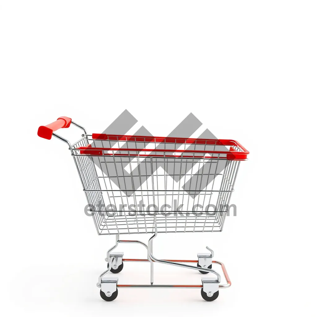 Picture of 3D supermarket shopping cart for e-commerce