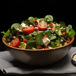 Healthy and Delicious Gourmet Vegetarian Salad with Cheese