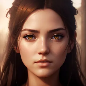 Smasher: Beautiful Brunette Model with Sensual Makeup