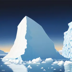 Frozen Majesty: Glacial Peaks Embracing Icy Skies