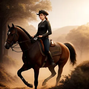 Outdoor Equestrian Ride with Horse and Rider