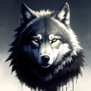 White Wolf Portrait: Majestic Canine with Piercing Eyes