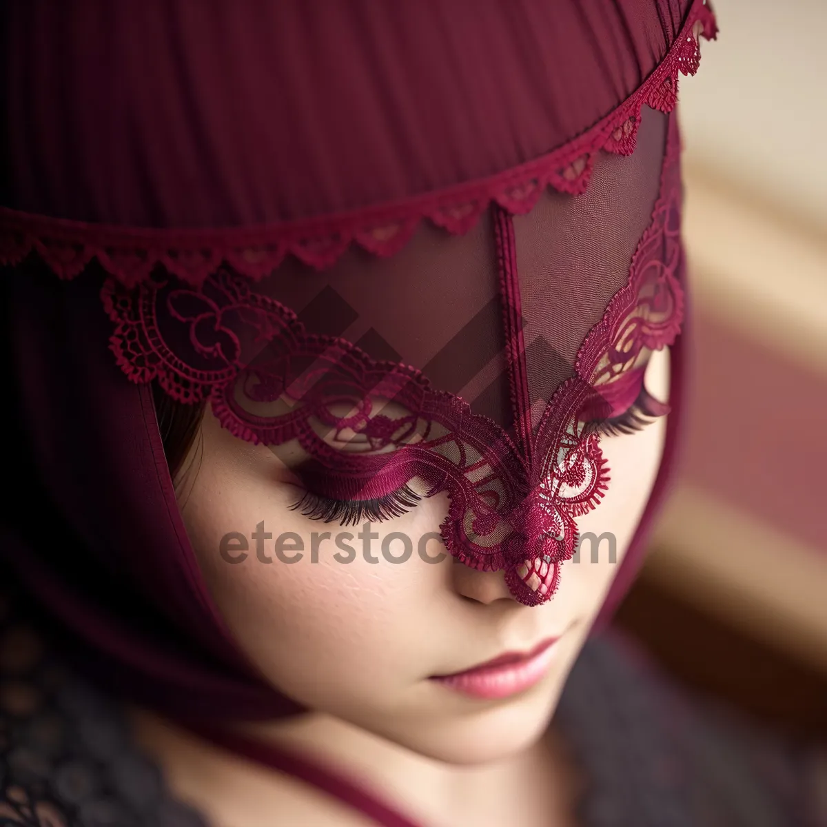 Picture of Seductive Venetian Lady with Alluring Mask