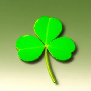 Green Leaf Clover Icon - Symbol of Natural Eco-Design