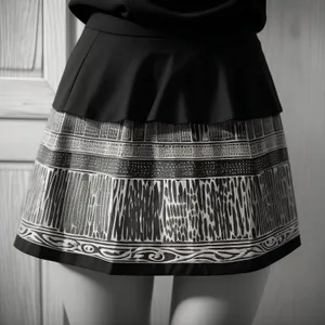 Sexy Model Rocking Stylish Miniskirt with Attractive Lampshade Skirt
