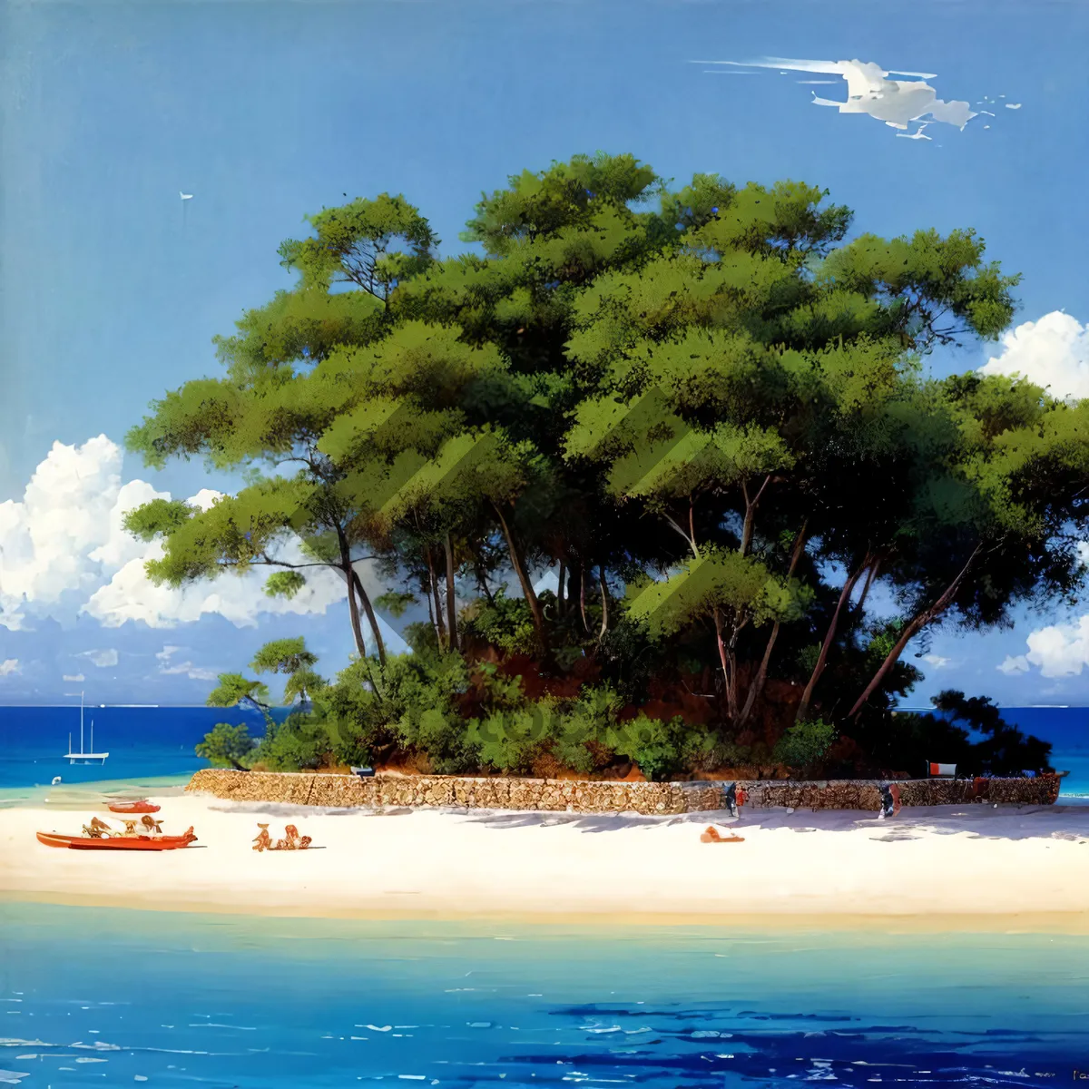 Picture of Tropical Paradise: Beachfront Bliss with Azure Waters