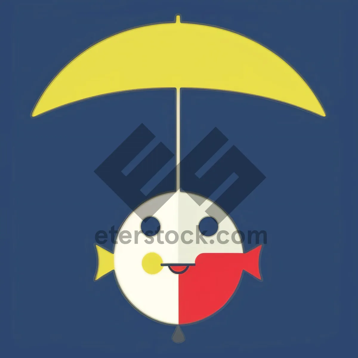 Picture of Cartoon Pirate Exhibitor with Umbrella Art