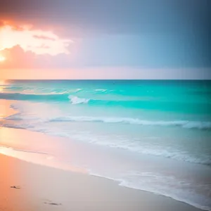 Serene Sunset on Tropical Beach