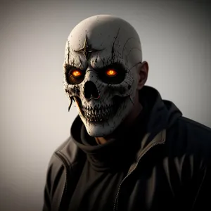 Sinister Skull Ski Mask: Men's Horror-themed Protective Face-Covering Attire
