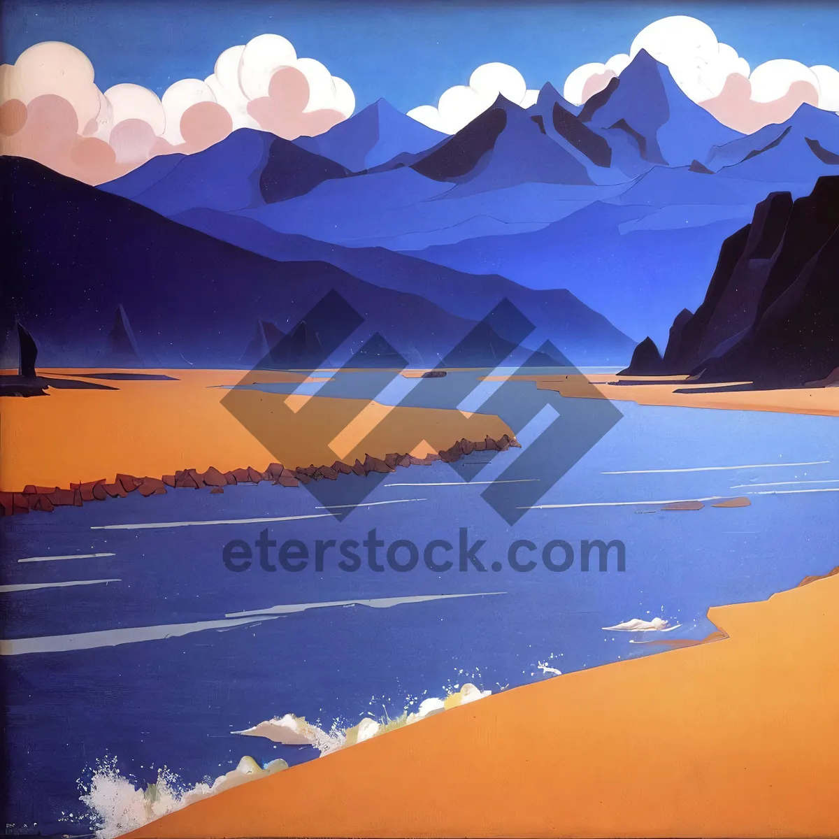 Picture of Serene Twilight over Desert Oasis