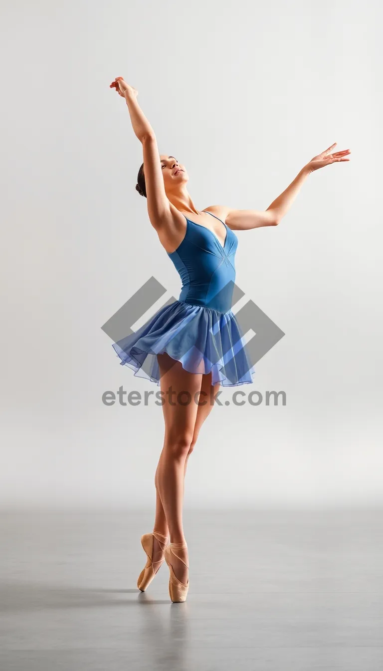 Picture of Attractive lady in a fitness dance pose