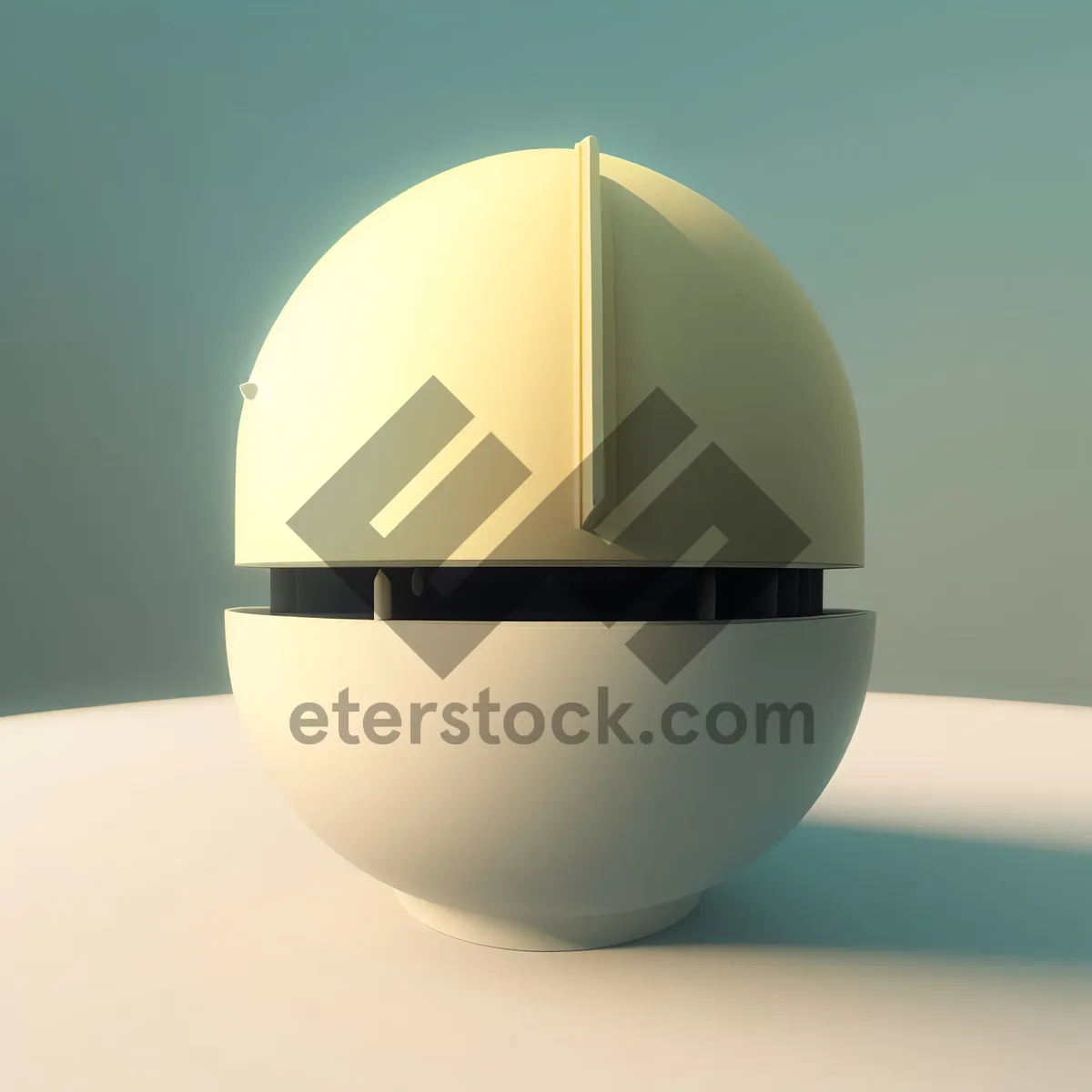 Picture of Egg Glass: Solid Symbol Ball - 3D Graphic Design