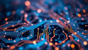 Modern digital circuit board technology background design