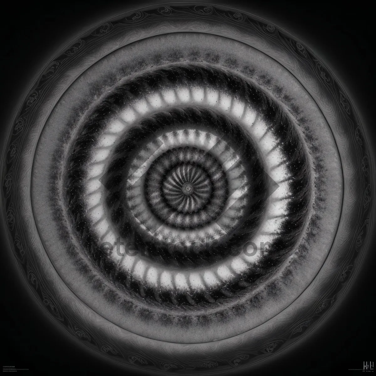 Picture of Dynamic Fractal Spiral: Artistic Chambered Nautilus Design