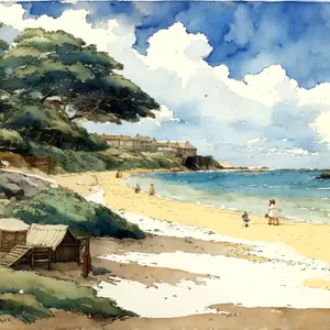 Soothing Summer Beachscape at Tropical Paradise