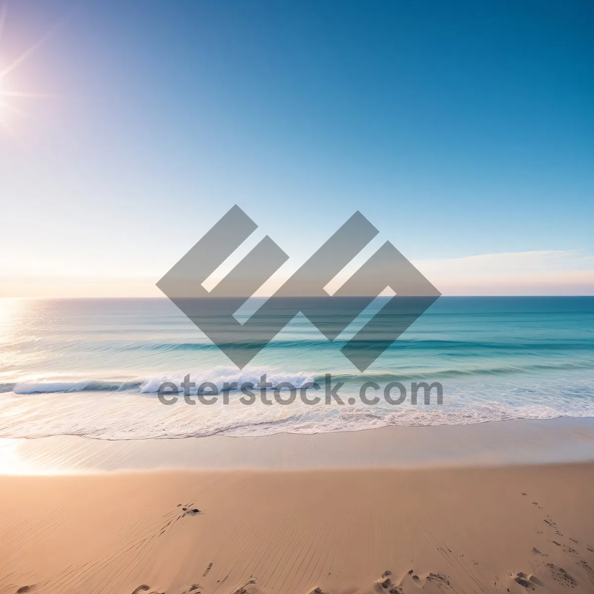 Picture of Serene Seascape: Sun-kissed Beach Paradise