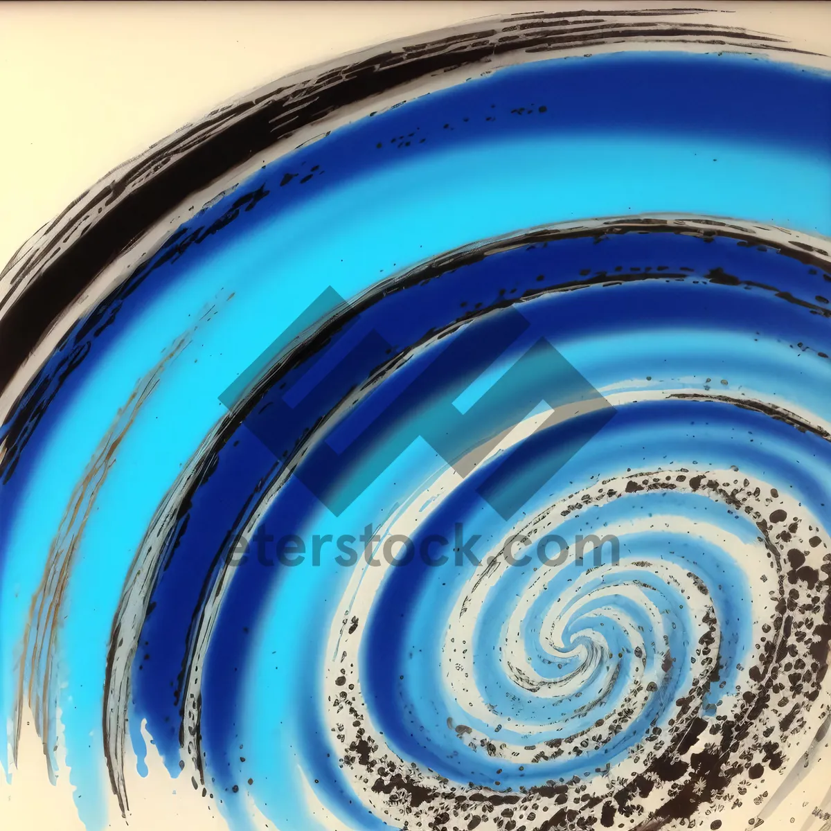 Picture of Fluid Motion: Colorful Coil Design in Shiny Bowl