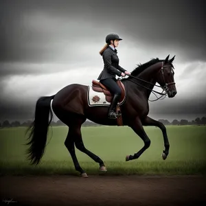 Thoroughbred Stallion in Equestrian Competition