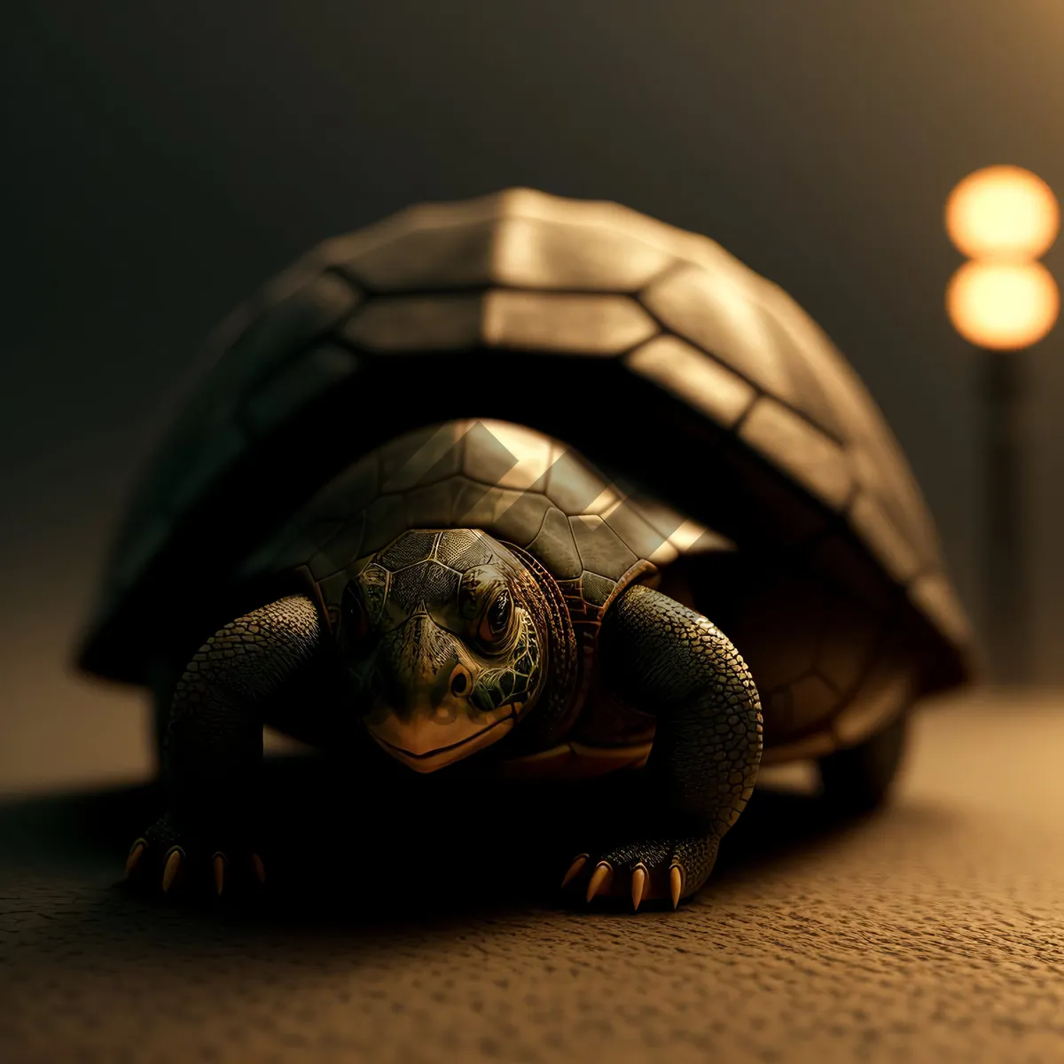 Picture of Desert Turtle Shell in Slow Motion