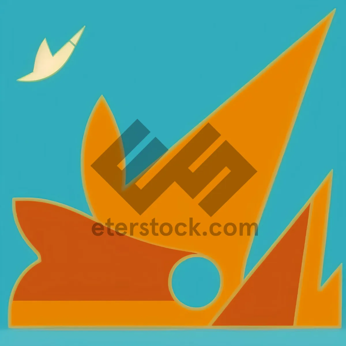 Picture of Vibrant Lightning Sign - 3D Graphic Icon