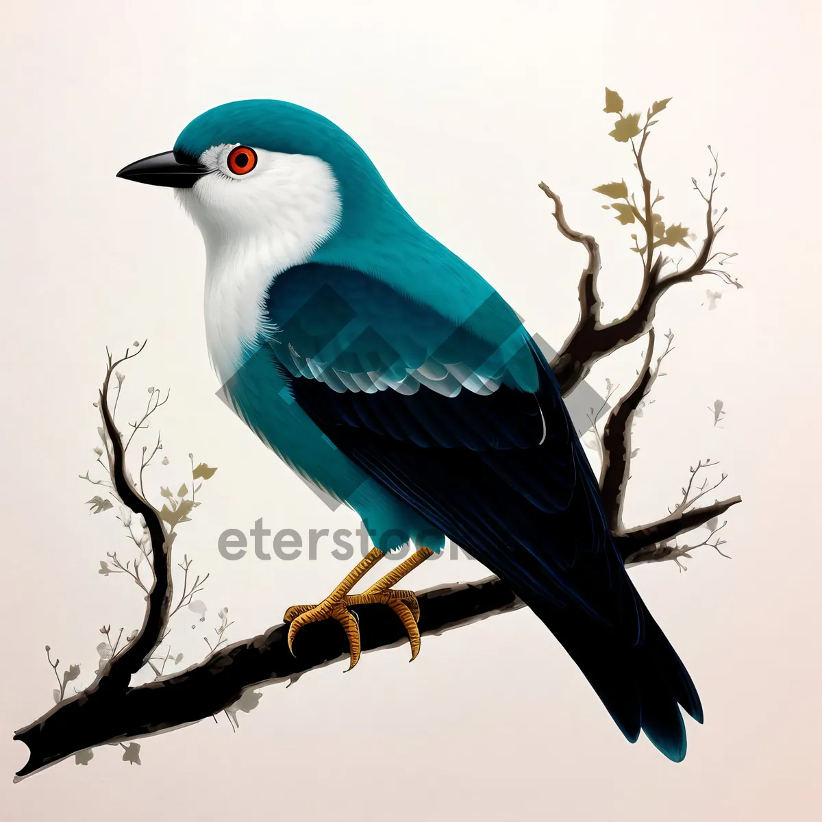 Picture of Colorful Jay Bird in Natural Habitat