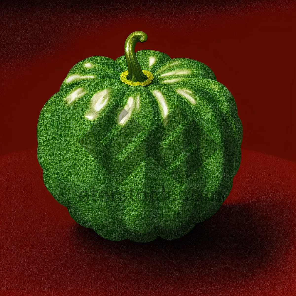 Picture of Fresh Organic Granny Smith Apple and Green Pepper Snack