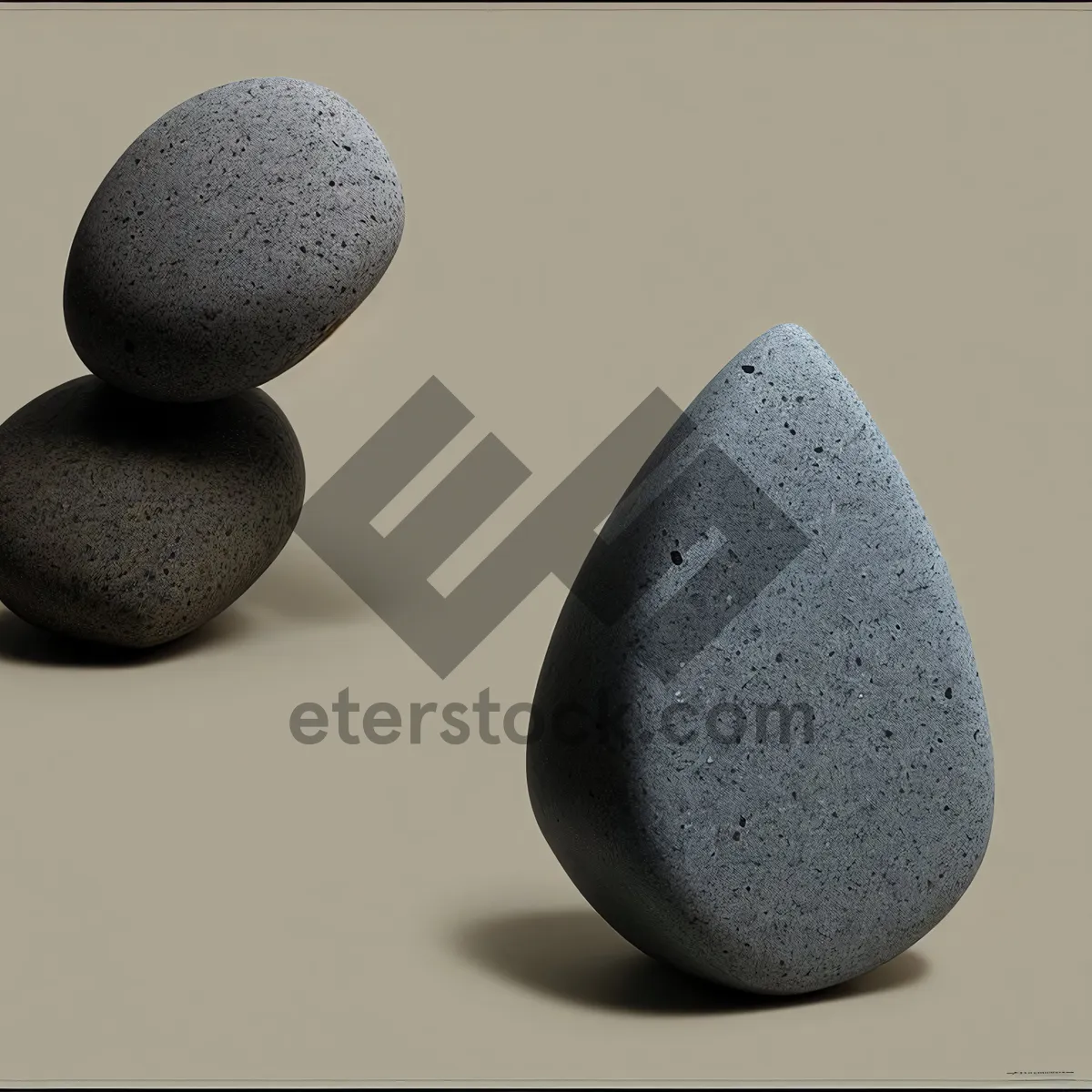 Picture of Tranquil Fruit Harmony: Avocado and Pebble Stack