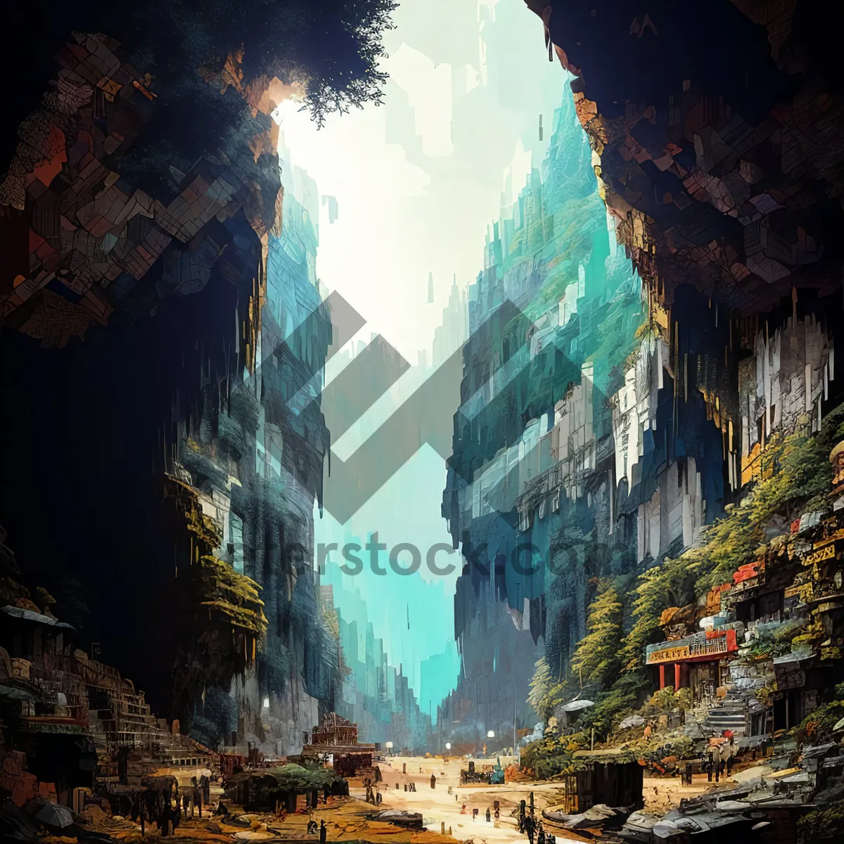 Picture of Majestic Canyon Widens Amidst Towering Sandstone Cliffs