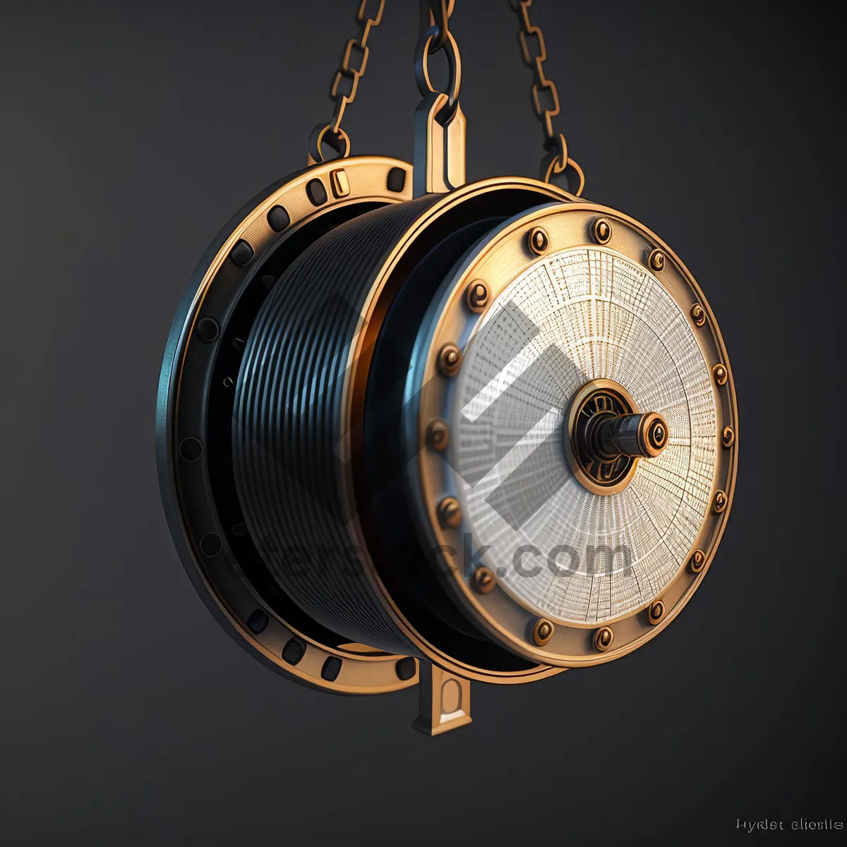 Picture of Gong Percussion Instrument Device with Compass