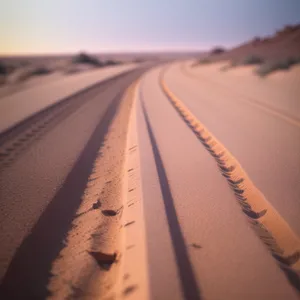 Dune Road: Mesmerizing Desert Landscape and Open Highway
