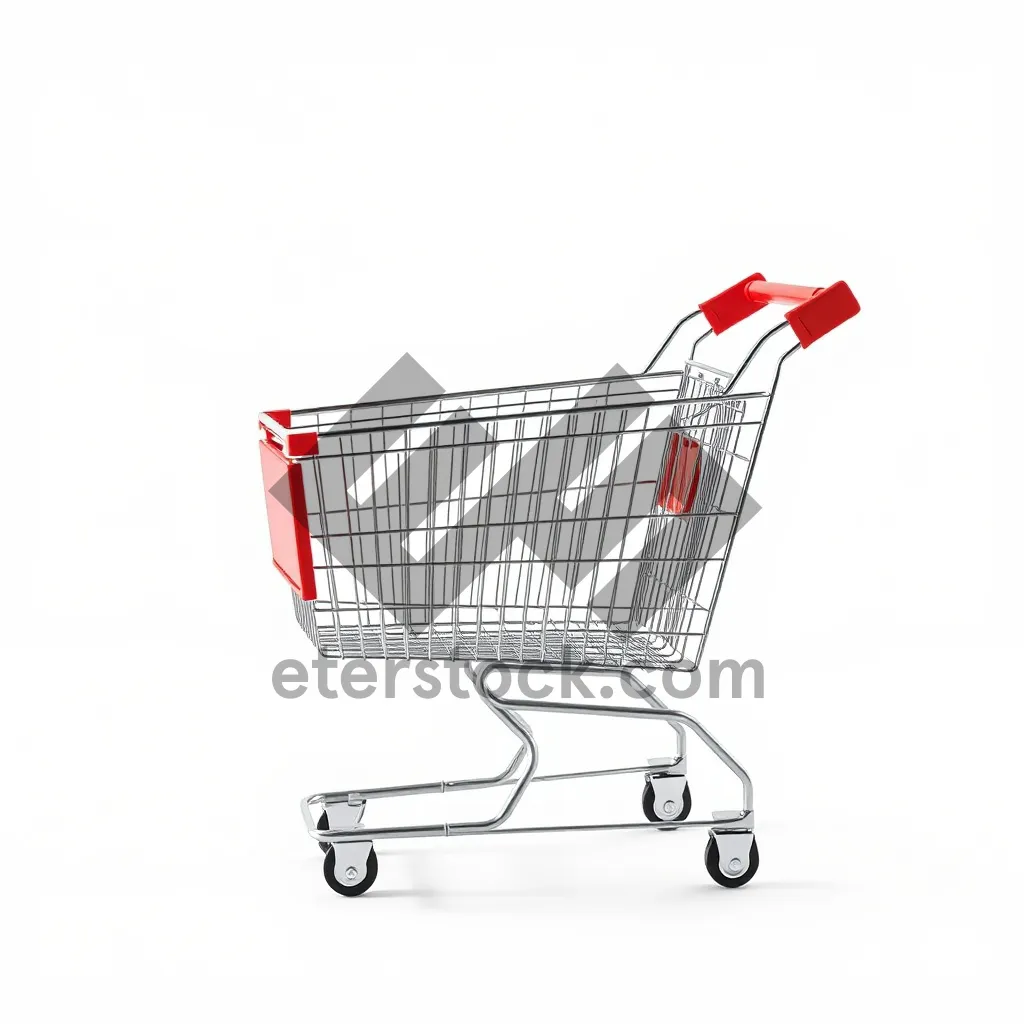 Picture of 3D Shopping Cart for E-Commerce Checkout Transaction