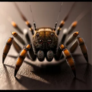 Creepy Spider with Long Legs.