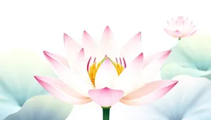 Colorful Lotus Flower Design Element