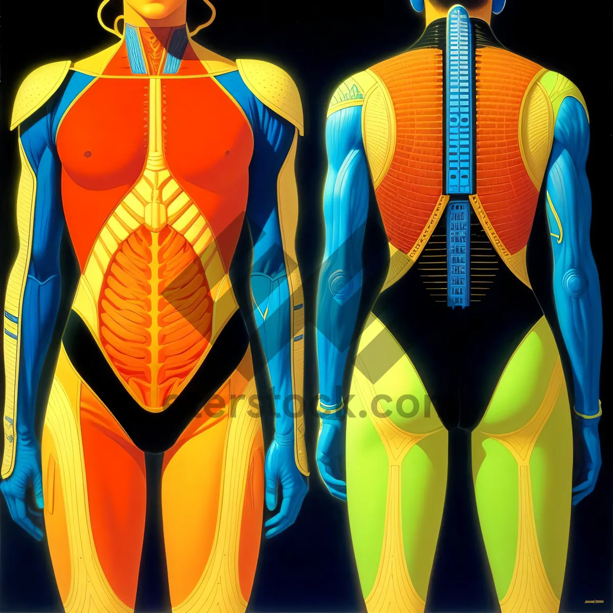 Picture of Anatomical Swimsuit: 3D Human Body-Garment for Medical Science.