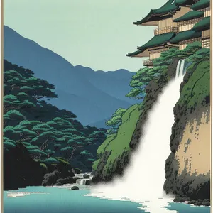 Serene Coastal Paradise: Majestic Mountains and Tranquil Waters