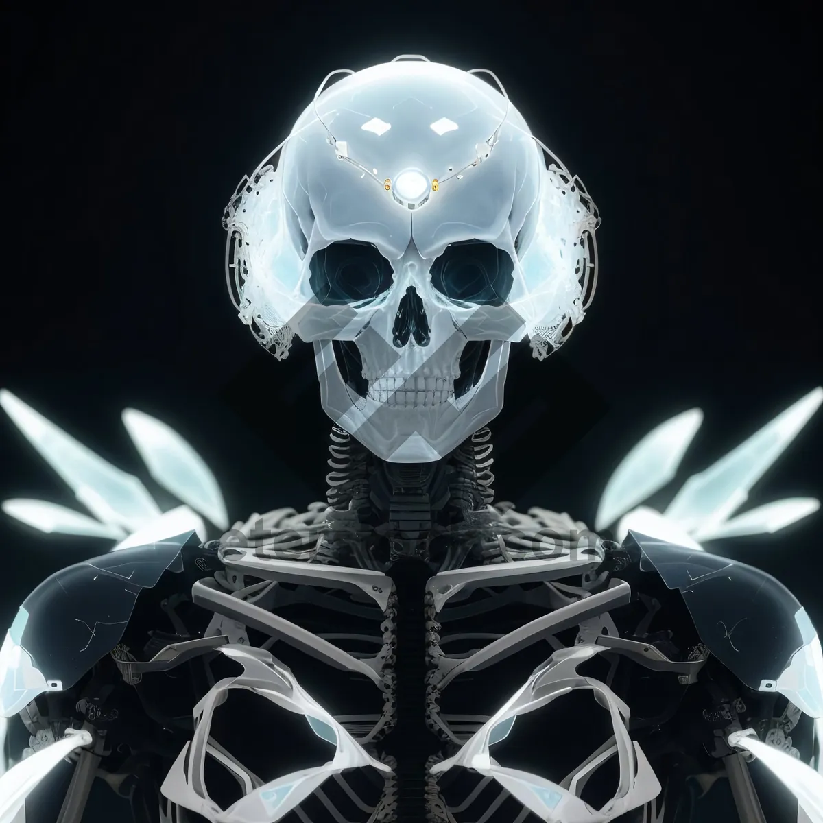 Picture of Scary pirate skull with black mask