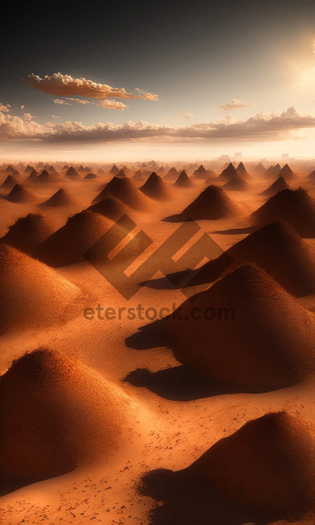 Picture of Orange Sunset Desert Landscape Adventure in Morocco