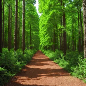 Tranquil Woodland Pathway in a Southern Beech Forest