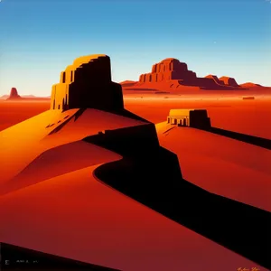 Serene Sands: Majestic Desert Landscape at Sunrise