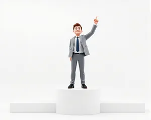 Professional businessman silhouette in suit, holding briefcase