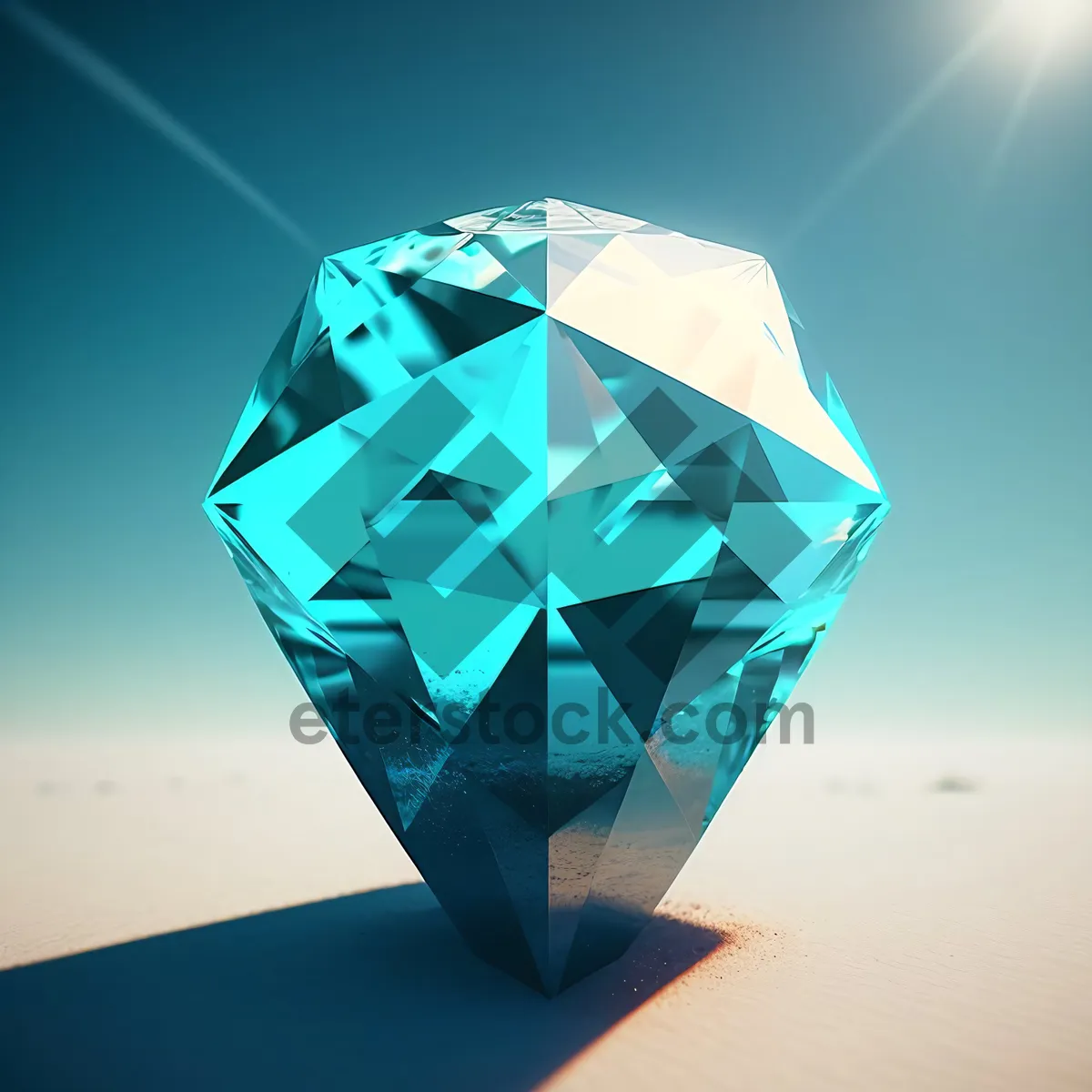 Picture of Sparkling Gem: A Brilliant 3D Shiny Sphere