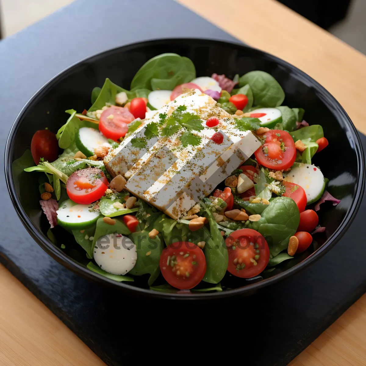 Picture of Fresh Salad Plate with Chicken and Cheese