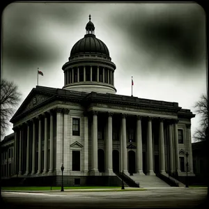 Grand Capitol City Landmark with Majestic Dome