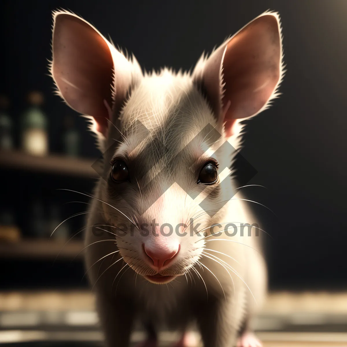 Picture of Fluffy Bunny: Adorable Domestic Pet with Cute Ears