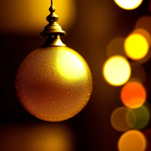 Golden Bauble: Festive Winter Decor for Holiday Celebration