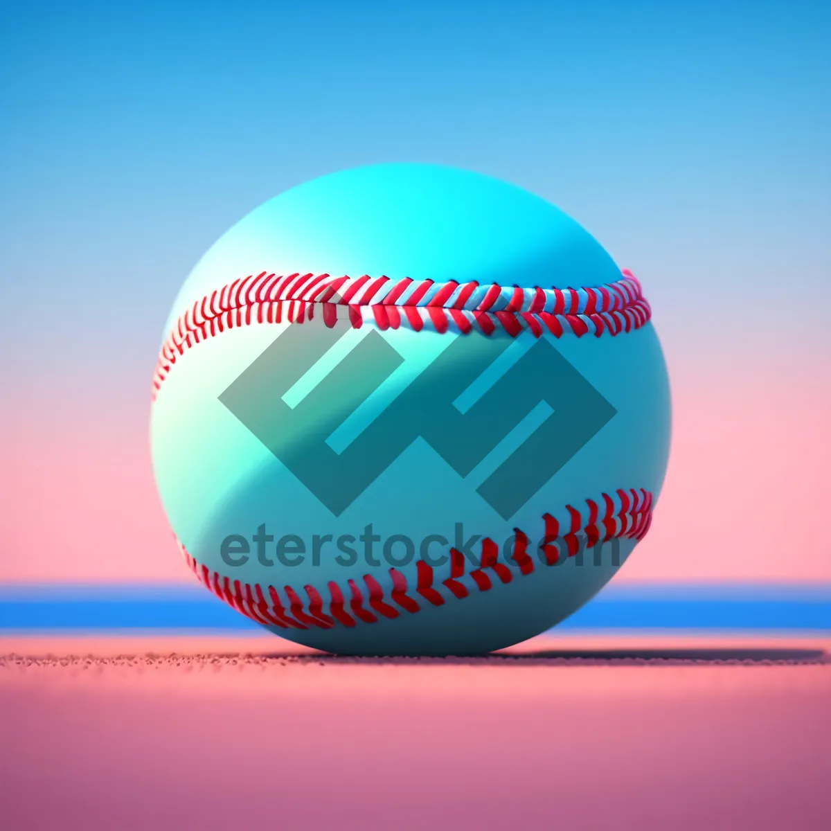 Picture of Baseball Stitch Design Icon - Symbolic Round Sphere